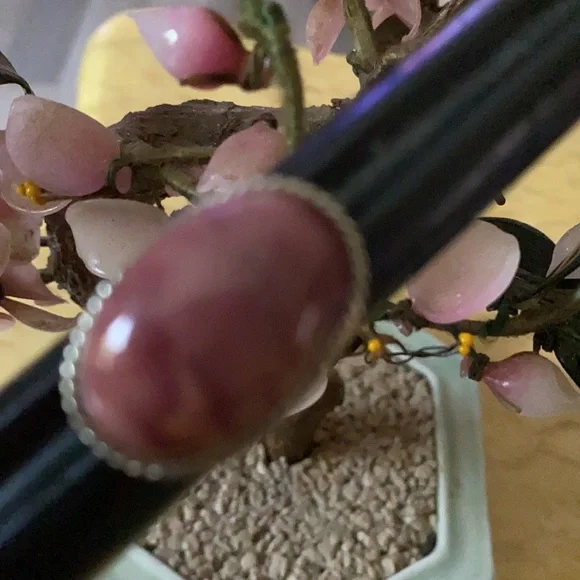 Vintage 925 jasper ring